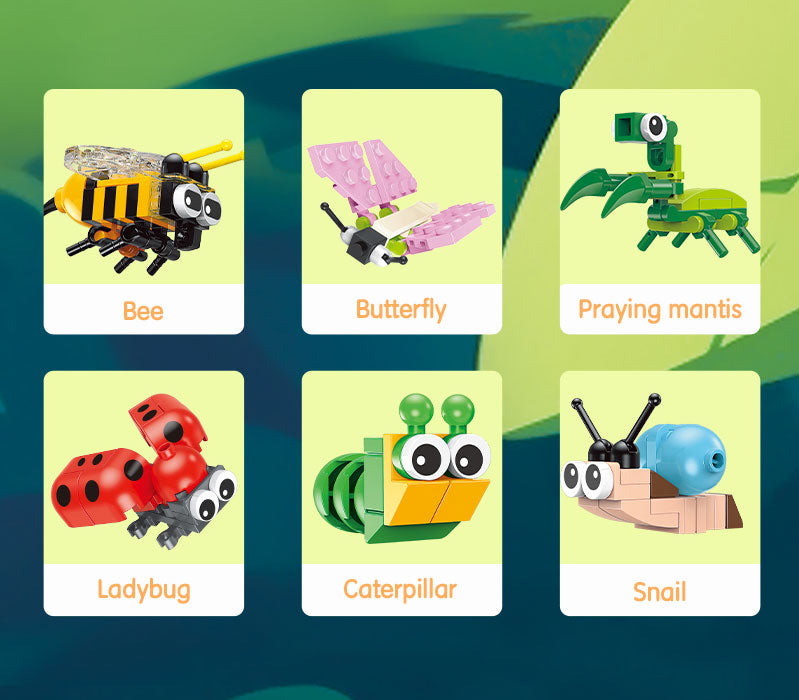 Blocuri de Construcție Model Insecte Asortate Deli