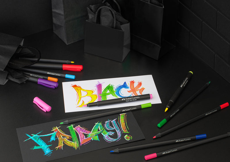 Set 20 Brush Pens Black Edition Faber-Castell