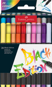 Set 20 Brush Pens Black Edition Faber-Castell
