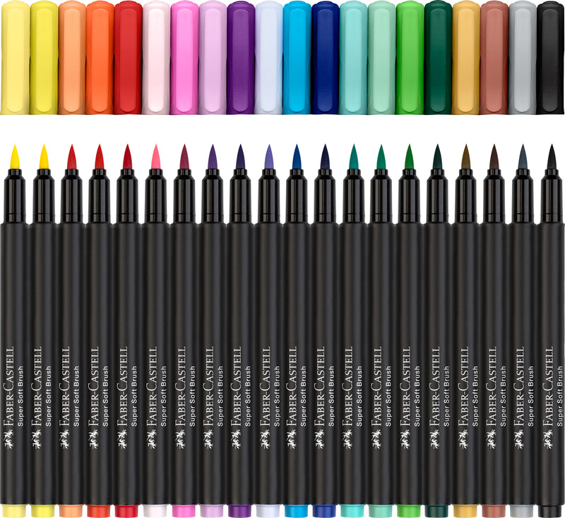 Set 20 Brush Pens Black Edition Faber-Castell