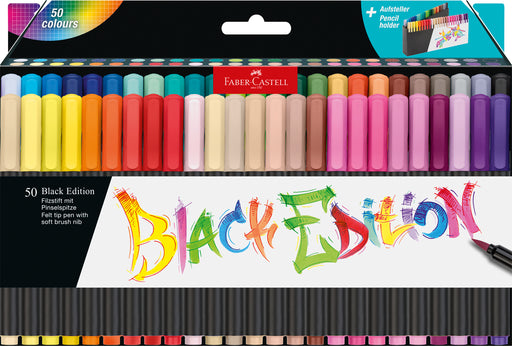 Brush Pens Black Edition 50 Culori Faber-Castell