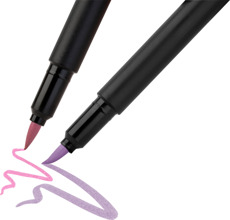 Set 6 Brush Pens Black Edition Culori Pastel Faber-Castell