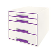 Cabinet 4 Sertare Alb/Mov Wow Leitz - LEITZ
