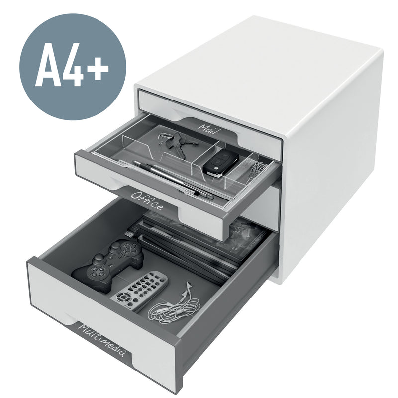Cabinet 4 Sertare Alb/Rosu Wow Leitz