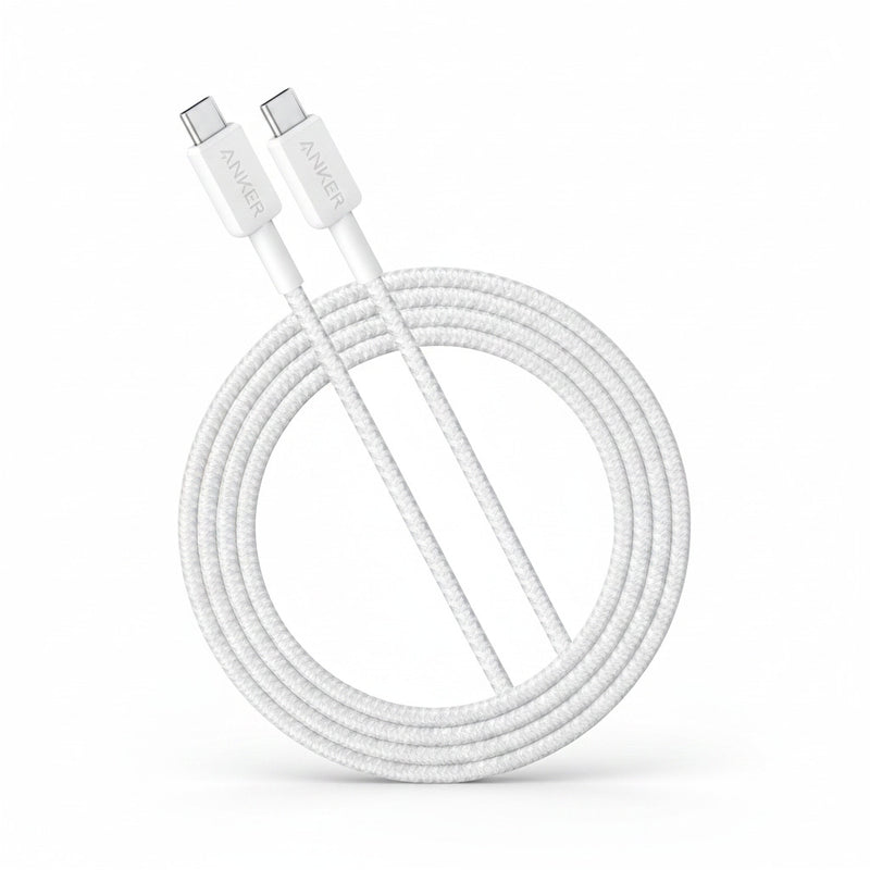 Cablu Anker 322 USB-C la USB-C 1.8m 60W Alb