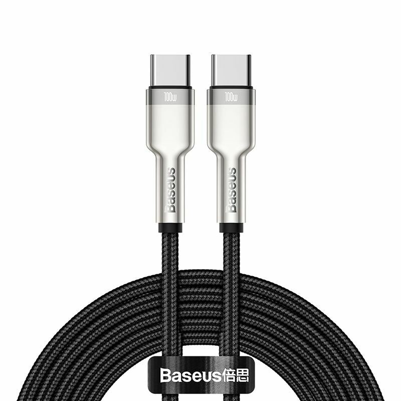 Cablu Baseus Cafule Metal USB-C la USB-C 2m 100W Negru