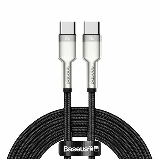 Cablu Baseus Cafule Metal USB-C la USB-C 2m 100W Negru