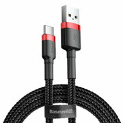 Cablu Baseus Cafule USB la USB-C 3m 2A Negru/Roșu