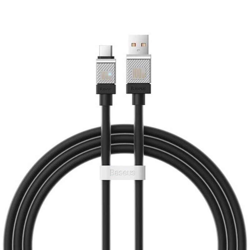 Cablu Baseus Coolplay USB-A la USB-C 2m 100W Negru