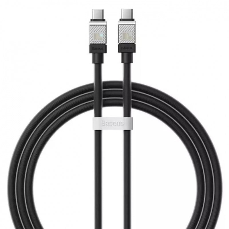 Cablu Baseus Coolplay USB-C la USB-C 1m 100W Negru
