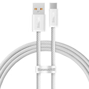 Cablu Baseus Dynamic USB la USB-C 1m 100W Alb