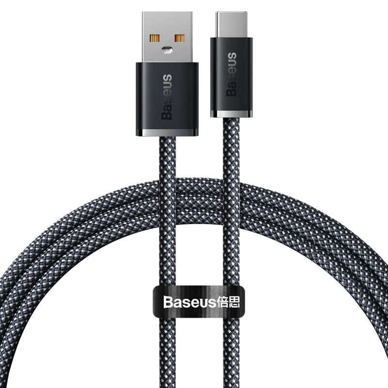 Cablu Baseus Dynamic USB la USB-C 1m 100W Gri