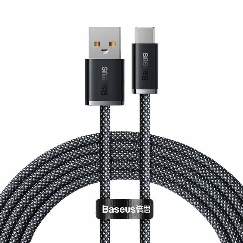 Cablu Baseus Dynamic USB la USB-C 2m 100W Gri