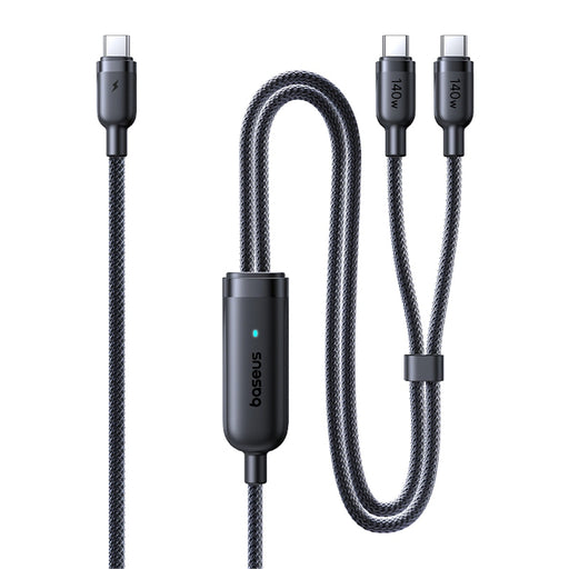Cablu Baseus Flash 4 2-in-1 USB-C la USB-C 1.5m 140W Negru