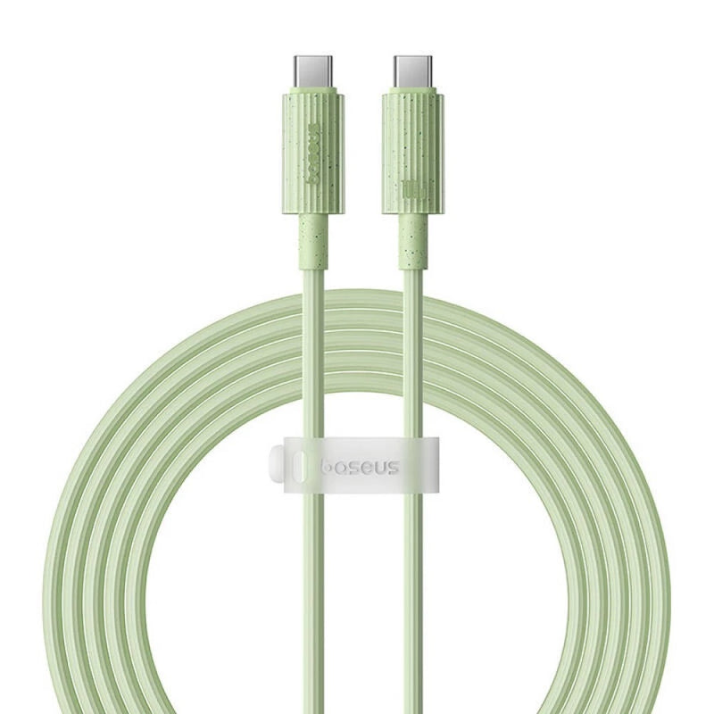 Cablu Baseus Habitat USB-C la USB-C 2m 100W Verde