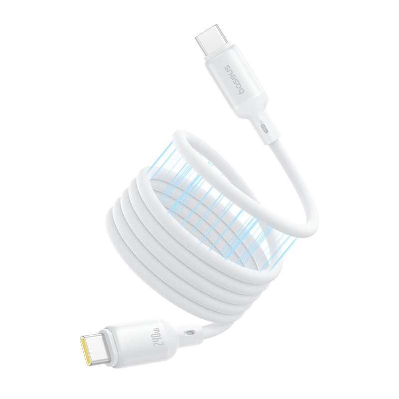Cablu Baseus PicoGo Magnetic USB-C la USB-C 1m 240W Alb