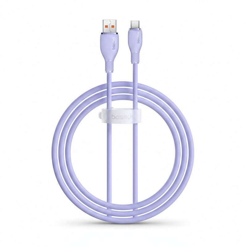 Cablu Baseus Pudding USB la USB-C 2m 100W Violet