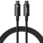 Cablu Baseus Tungsten Gold USB-C la USB-C 2m 240W Negru