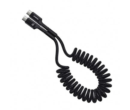 Cablu Fish-eye Spiralat USB-C la USB-C 1m 100W Negru - Baseus