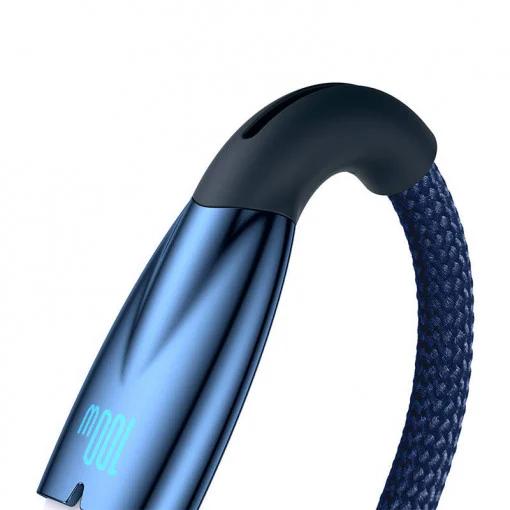 Cablu Glimmer USB la USB-C 2m 100W Albastru - Baseus