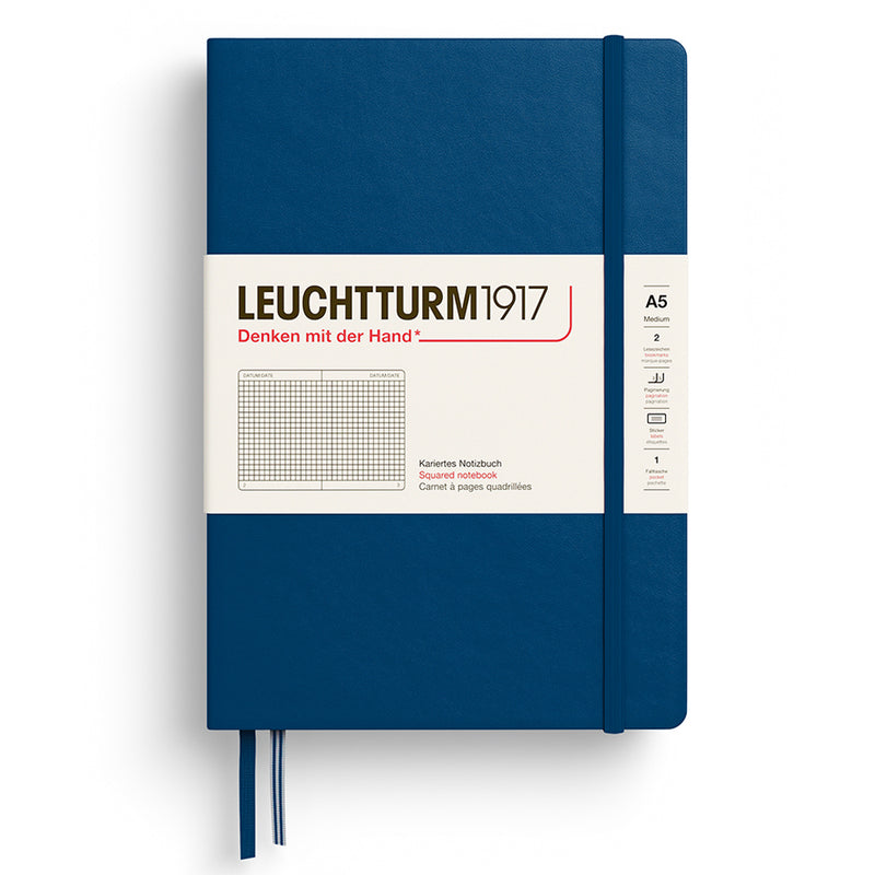Caiet A5 Aritmetică Copertă Rigidă 126 File Indigo Leuchtturm, copertă rigidă, varianta indigo
