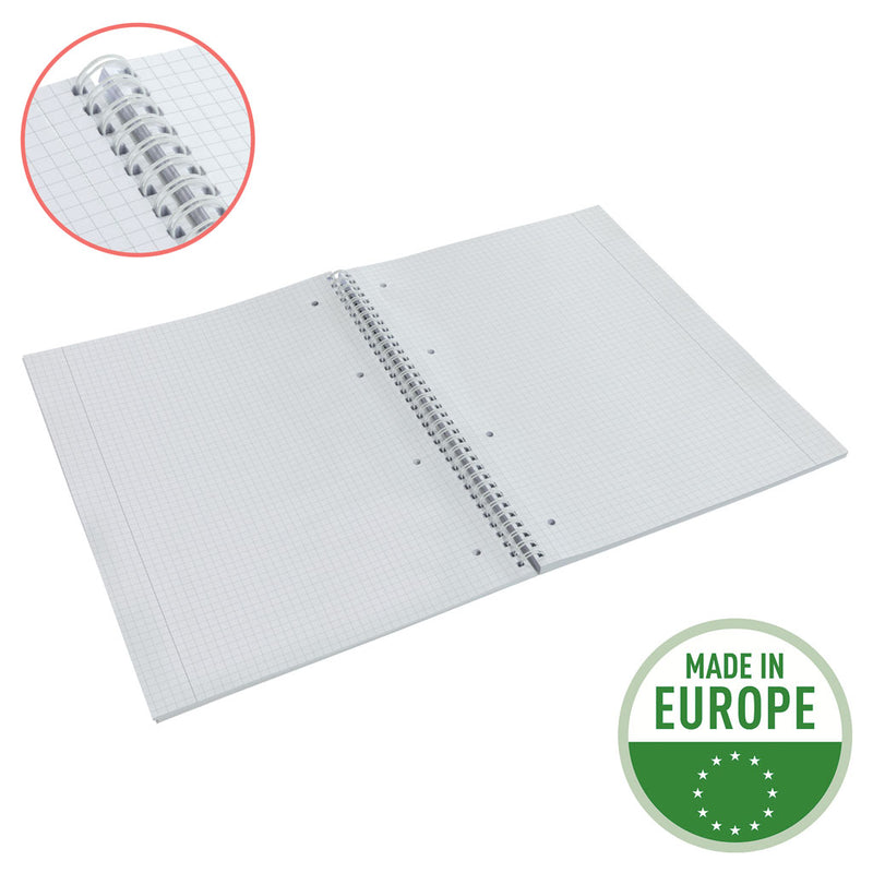 Caiet Birou Spiră Colour'Breeze A4 Aritmetică Copertă Carton 80 File Albastru - Esselte