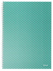 Caiet Birou Spiră Colour'Breeze A4 Aritmetică Copertă Carton 80 File Verde Esselte, copertă carton