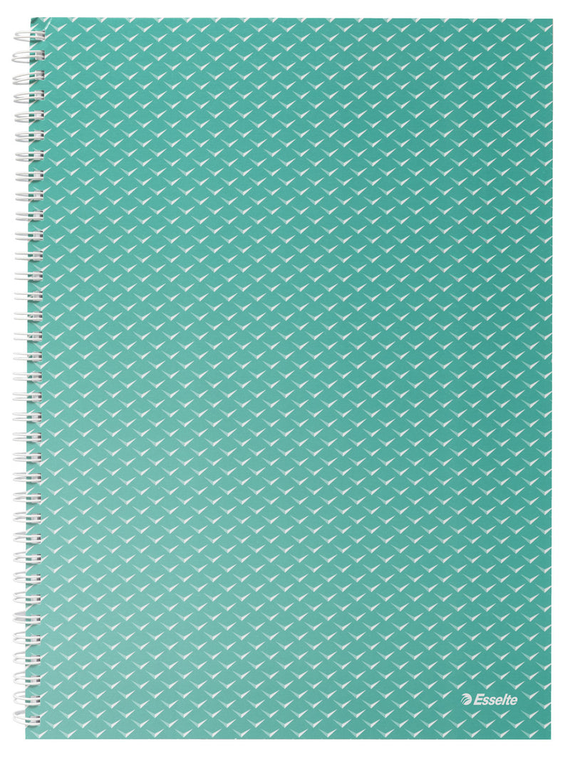 Caiet Birou Spiră Colour'Breeze A4 Aritmetică Copertă Carton 80 File Verde Esselte, copertă carton