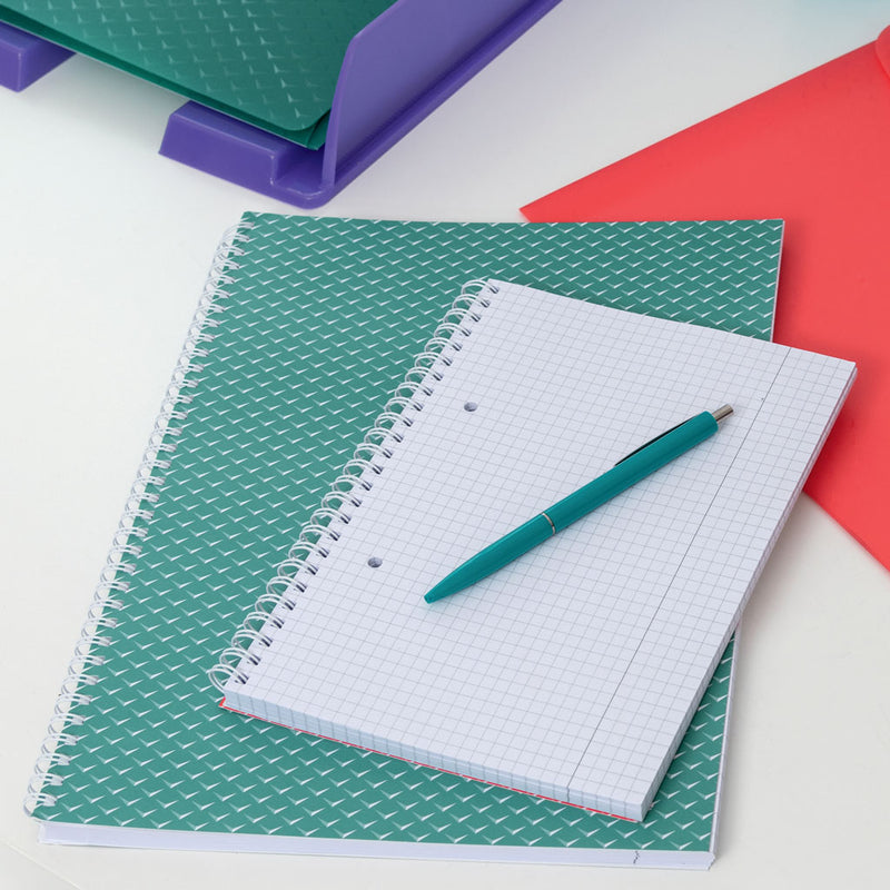 Caiet Birou Spiră Colour'Breeze A4 Dictando Copertă Carton 80 File Albastru - Esselte