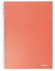 Caiet Birou Spiră Colour'Breeze A5 Aritmetică Copertă Carton 80 File Corai Esselte, copertă carton