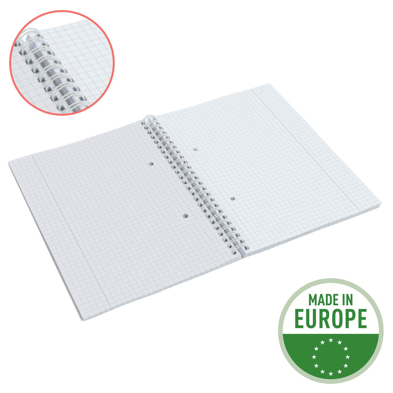 Caiet Birou Spiră Colour'Breeze A5 Dictando Copertă Carton 80 File Corai - Esselte