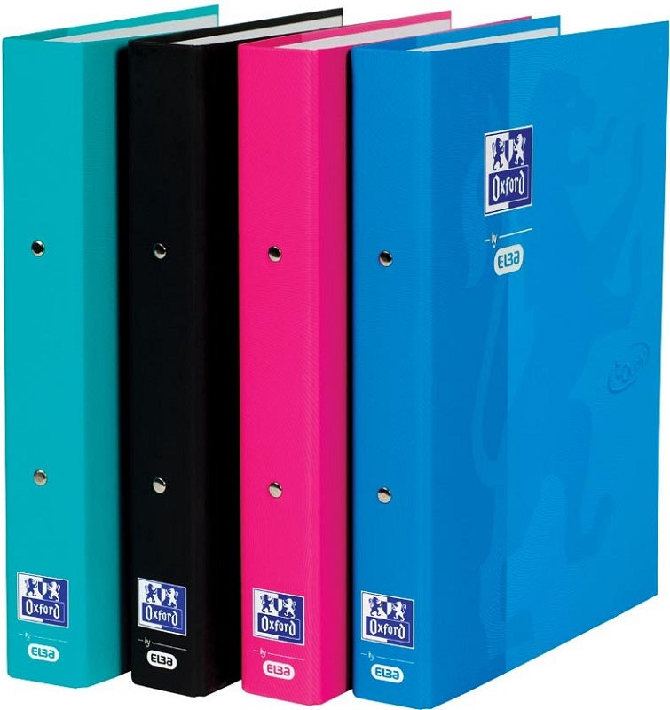Caiet Mecanic Cu 2 Inele, Oxford School Touch, A4, Carton Color Soft Touch, Cotor 45MM - Bleu - Oxford