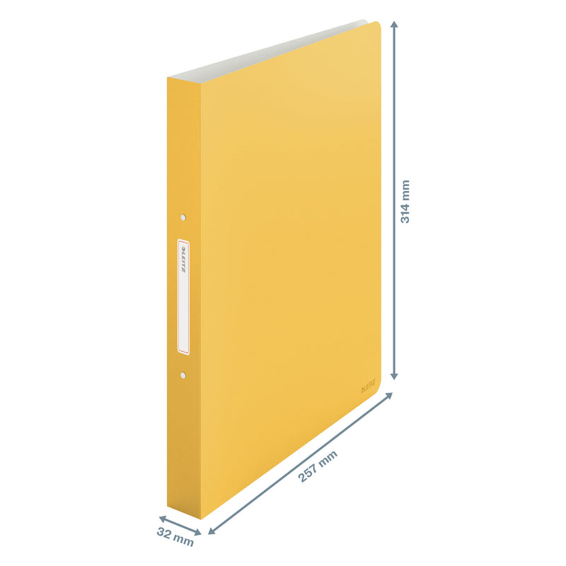 Caiet Mecanic A4 2 Inele 25MM/32MM Coperți Flexibile Galben Chihlimbar Cosy - Leitz