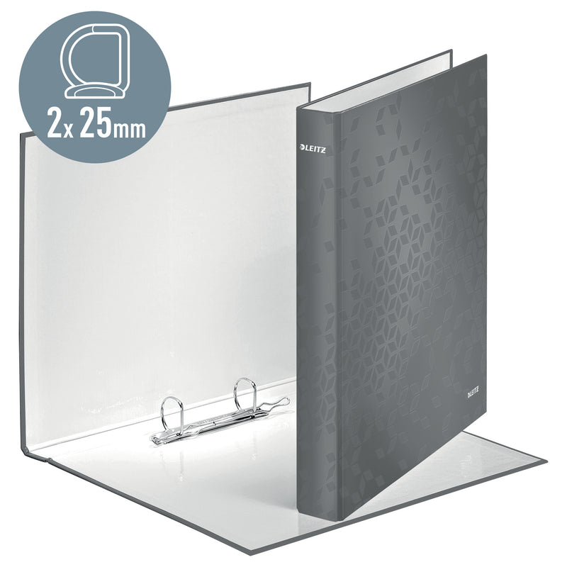 Caiet Mecanic A4 2 Inele 25MM/40MM Roșu WOW - Leitz