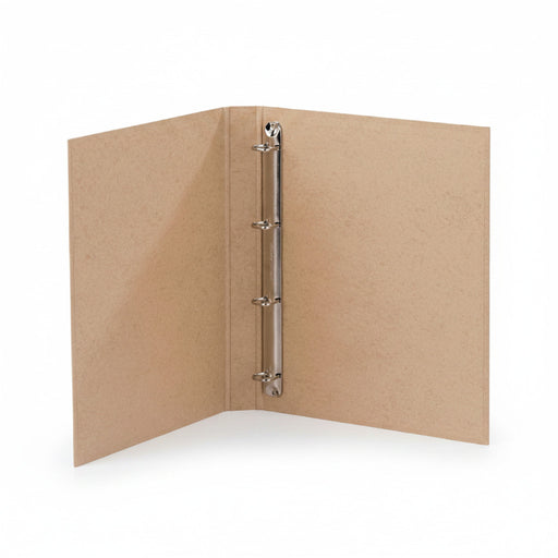 Caiet Mecanic Oxford Touareg, Carton Reciclat, 4 Inele D25mm, Cotor 35MM - Kraft/Alb Oxford
