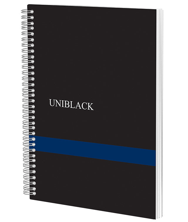 Caiet Spiră UniBlack A4 Dictando 70g Copertă PP 120 File Albastru Pigna, copertă PP