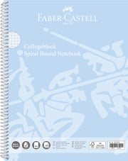 Caiet Spiră A4 Aritmetică 90 gr Copertă Carton 80 File Bleu Sky Faber-Castell, copertă carton