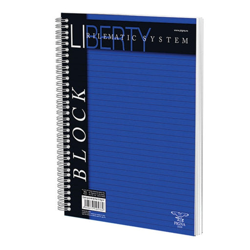 Caiet Spiră A4 Dictando 80 File Liberty Pigna, legare cu spiră metalică, varianta liberty