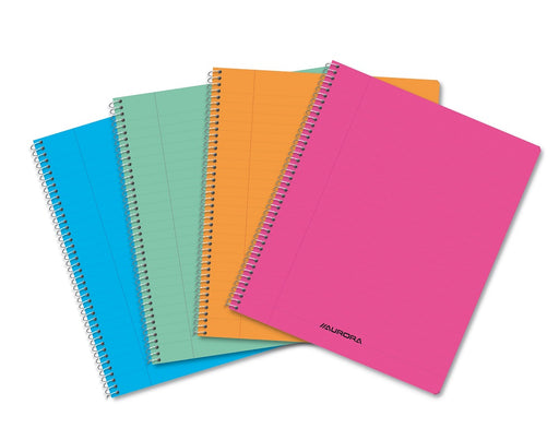 Caiet cu Spiră A5 Copertă PP Transparentă 60 File 80g Aurora Dictando