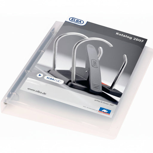 Caiet Mecanic 4 Inele - D15mm, Coperți Flexibile, Buzunar Prezentare, Elba Polyvision -Transparent Mat Elba