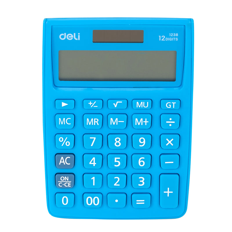 Calculator Birou 12 Cifre 1238 Alb-Albastru - Deli - imagine produs
