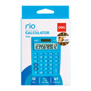 Calculator de Birou 12 Cifre 1238 Alb-Albastru Deli