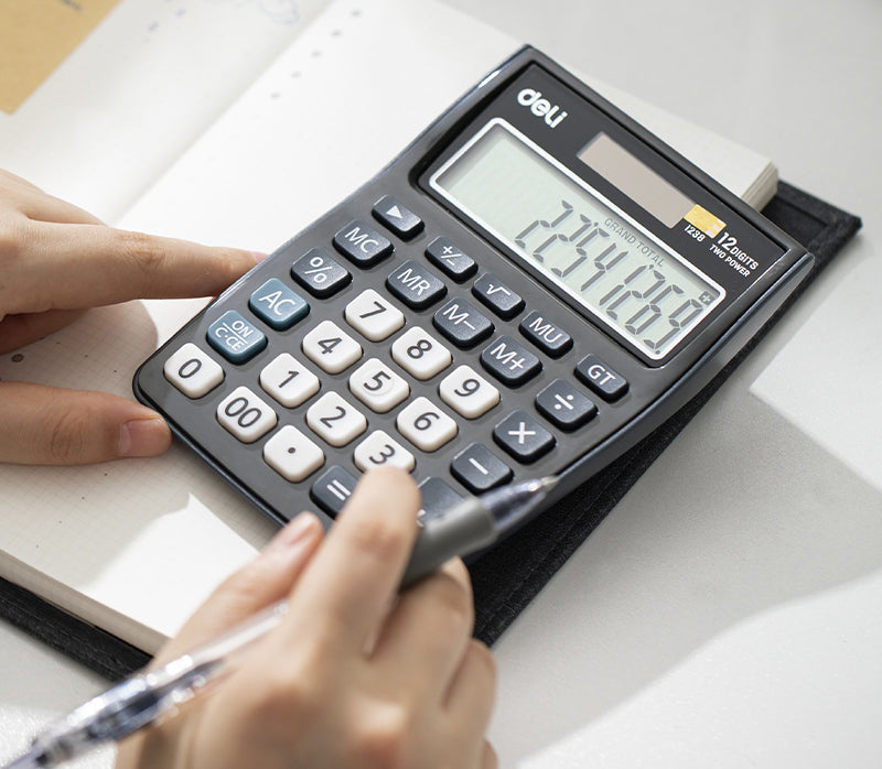Calculator de Birou 12 Digiți 1238 Negru Deli