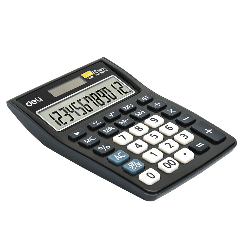 Calculator de Birou 12 Digiți 1238 Negru Deli