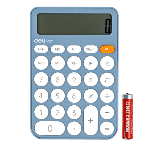 Calculator de Birou 12 Cifre Fashion EM124 Bleu Deli