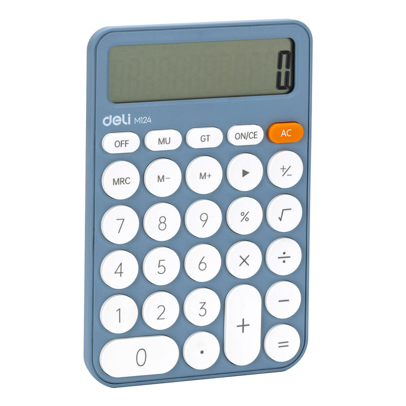 Calculator Birou 12 Cifre Fashion EM124 Albastru Deli