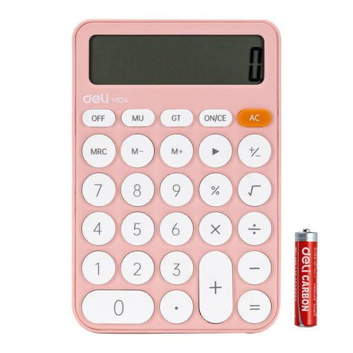 Calculator de Birou 12 Digiți Plastic Fashion EM124 Roz Deli