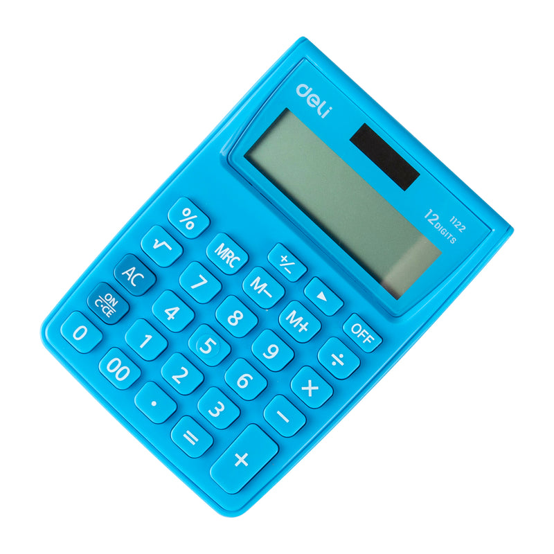 Calculator 12 Cifre 1122 Alb-Albastru Deli
