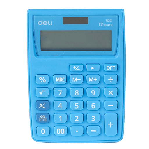 Calculator 12 Cifre 1122 Alb-Albastru Deli