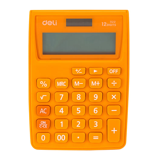 Calculator de Buzunar 12 Digiți 1122 Alb-Portocaliu Deli